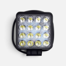 Світлодіодна LED фара 48W 16 діодів дальнє світло квадратна 28 мм