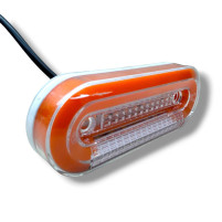 Габаритний ліхтар Neon жовтий, 12/24V з нижньою білою підсвіткою