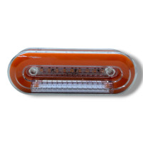 Габаритний ліхтар Neon жовтий, 12/24V з нижньою білою підсвіткою