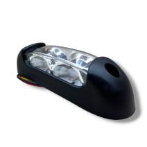 Габаритний LED ліхтар трьохсторонній жовто-біло-червоний 12/24V