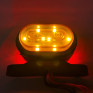 Міні габаритний ліхтар овальний діодний, жовто-червоний 16 LED 12/24V