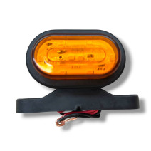 Міні габаритний ліхтар овальний діодний, жовто-червоний 16 LED 12/24V