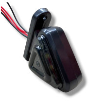 Міні ліхтар габаритний затемнений трикутний LED 12/24V Жовто-червоний