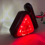 Міні ліхтар габаритний затемнений трикутний LED 12/24V червоно-білий