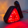 Міні ліхтар габаритний затемнений трикутний LED 12/24V Жовто-червоний