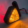 Міні ліхтар габаритний затемнений трикутний LED 12/24V Жовто-червоний