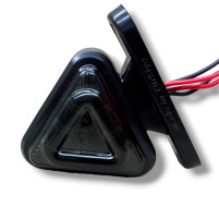 Міні ліхтар габаритний затемнений трикутний LED 12/24V Жовто-червоний
