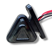 Міні ліхтар габаритний затемнений трикутний LED 12/24V червоно-білий