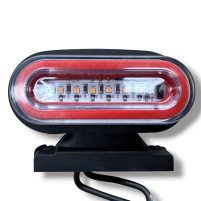 Габаритний ліхтар Червоно-Білий Neon, 12/24V з динамічним поворотом 130×75×85 мм